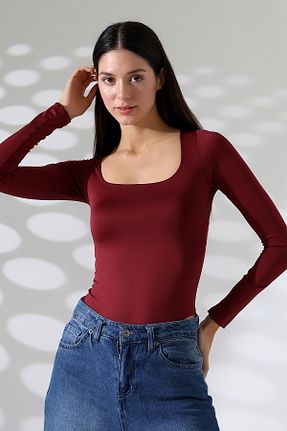 رکابی زرشکی زنانه یقه مربعی Endies - کد 920520389
