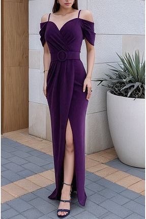 لباس بنفش زنانه بافتنی Trendusfashion - کد 920519785