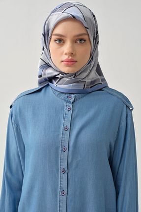 روسری آبی İpek Tivil Tuğba - کد 920517140