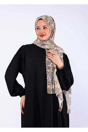 روسری بژ شیفون VONAJU - کد 744101945