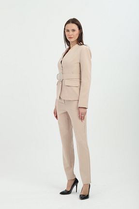 ست بالاتنه و پائین تنه بژ زنانه بافتنی Milamia - کد 920523505