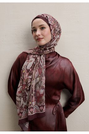 شال زرشکی زنانه ابریشم Fresh - کد 920531804