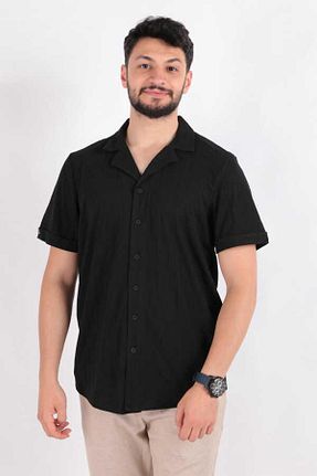 پیراهن مشکی مردانه یقه پیراهنی Cazador - کد 892332056
