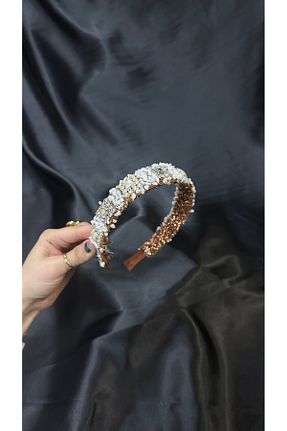 تاج نارنجی زنانه سنگ کریستال MegssStore - کد 920548894