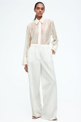 شلوار زنانه مخلوط کتان H&M - کد 920543595