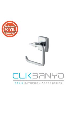 پایه دستمال توالت طوسی کروم ÇELİK BANYO - کد 919921928