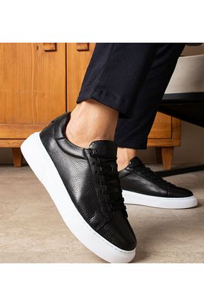 کفش بیرون مشکی مردانه چرم اصل Luccashoes - کد 920573534