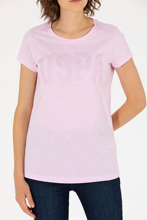 تیشرت صورتی زنانه رگولار U.S. Polo Assn. - کد 920589580