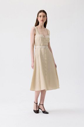 لباس بژ زنانه بافتنی Rue - کد 920587323