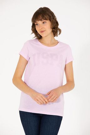 تیشرت صورتی زنانه رگولار U.S. Polo Assn. - کد 920589580