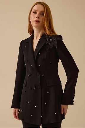 کت مشکی زنانه رگولار SEÇİL - کد 920577324