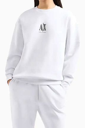 سوئیشرت سفید زنانه رنگی Armani Exchange - کد 920580524