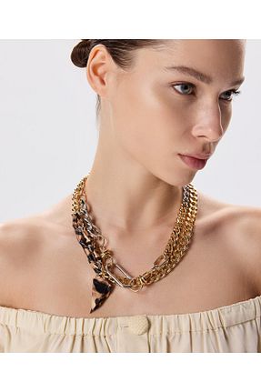 گردنبند جواهر طلائی زنانه Twist - کد 920576197