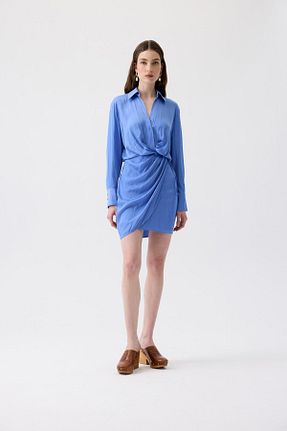 لباس آبی زنانه بافتنی Rue - کد 920587386
