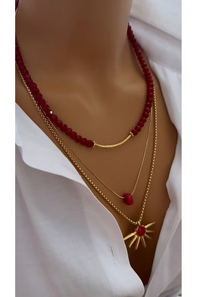 ست جواهر طلائی زنانه روکش طلا Nevaa Still - کد 920589631