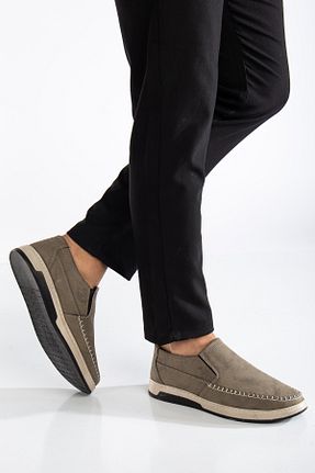 کفش کژوال خاکی مردانه چرم مصنوعی TAZELER.SHOES - کد 890371794