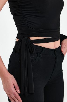 بادی مشکی زنانه یقه ایستاده ZACHARIUZ - کد 795257577