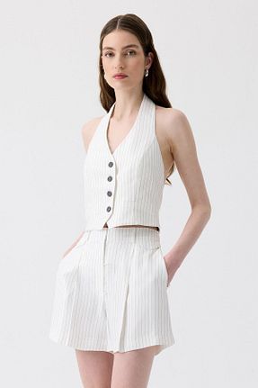 جلیقه نباتی زنانه رگولار Rue - کد 920594801