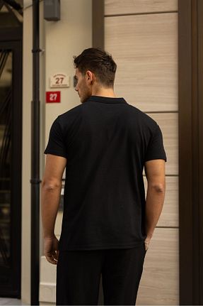 پولوشرت مشکی مردانه اسلیم فیت MODA - کد 920595362