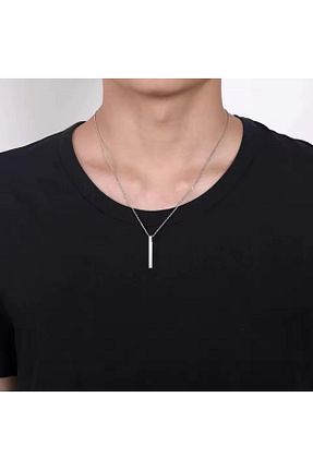 گردنبند استیل ( فولاد ) طوسی مردانه استیل ضد زنگ Jewerly - کد 920608511