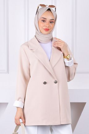 کت حجاب بژ زنانه رگولار İmajButik - کد 920604023
