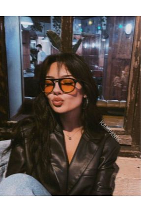 عینک آفتابی نارنجی زنانه 50 KAMPANİX - کد 920602178
