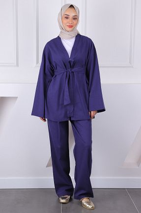 ست بالاتنه و پائین تنه حجاب سرمه ای زنانه رگولار İmajButik - کد 920611847