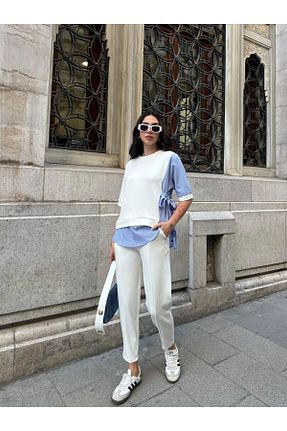 ست گرمکن نباتی زنانه پاچه لوله تفنگی 02Lady Fashion - کد 920627366