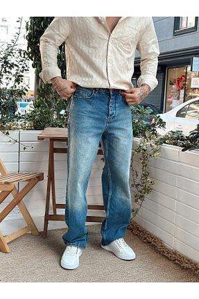 شلوار جین آبی مردانه پاچه لوله تفنگی manch collection - کد 920630455