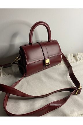 کیف دوشی زرشکی زنانه چرم مصنوعی Bahar - کد 899747117
