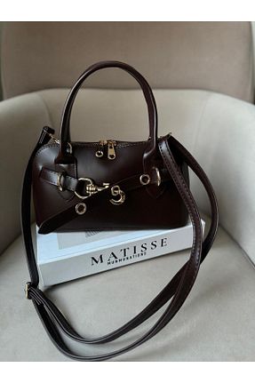 کیف دوشی قهوه ای زنانه چرم مصنوعی Moda Sekiz - کد 920636905