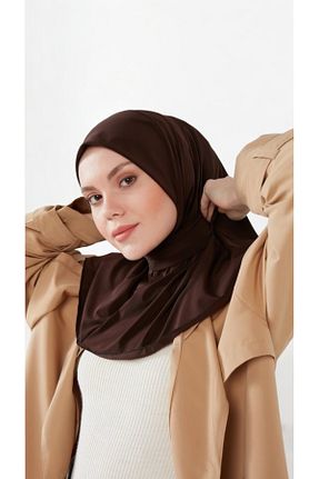 شال قهوه ای زنانه پنبه ای ardün hijab - کد 921553240