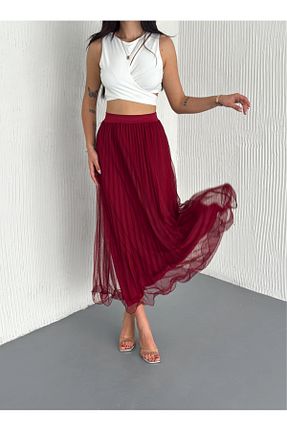 دامن زرشکی زنانه بافتنی sportiness - کد 920653232