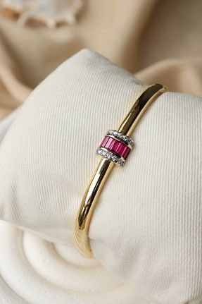 دستبند جواهر زرد زنانه FİRST JEWELRY - کد 900786076