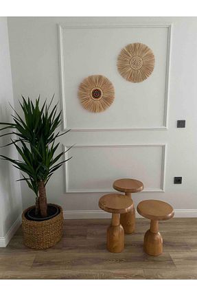 میز عسلی قهوه ای چوب Kimahome - کد 920631867