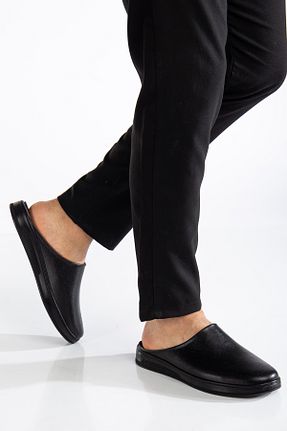 صندل اسپرت مشکی زنانه چرم مصنوعی TAZELER.SHOES - کد 905837688