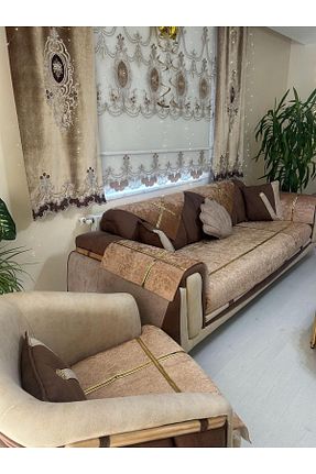 کاور مبل قهوه ای مخمل Tekstilsa - کد 844716674