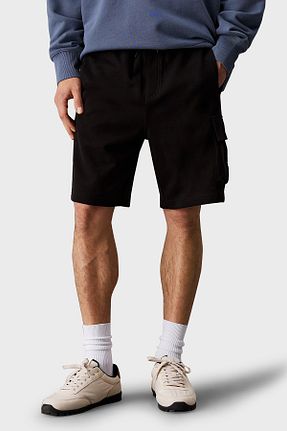 شلوارک و برمودا مشکی مردانه رگولار Calvin Klein - کد 921556970
