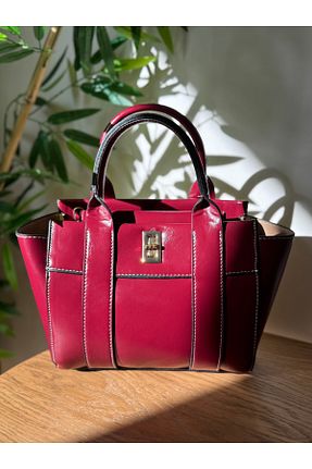 کیف دوشی زرشکی زنانه چرم مصنوعی moonlitebag - کد 920679836