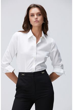 پیراهن سفید زنانه رگولار Network - کد 865112468