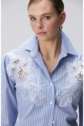 پیراهن آبی زنانه رگولار Network - کد 902671645