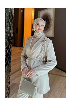 ست بالاتنه و پائین تنه حجاب بژ رگولار FUSHYA - کد 920708987