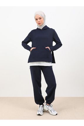 ست گرمکن حجاب سرمه ای زنانه رگولار Por La Cara - کد 920707500