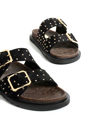 دمپائی مشکی زنانه جیر Gökçe Shoes - کد 920738057