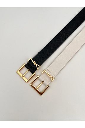 کمربند مشکی زنانه چرم مصنوعی Descoin - کد 898156217