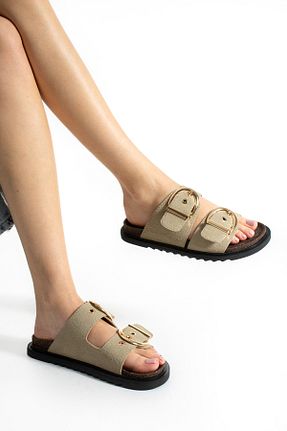 دمپائی بژ زنانه جیر Gökçe Shoes - کد 920728427