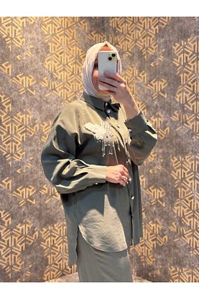 ست بالاتنه و پائین تنه خاکی زنانه بافتنی Zeynep ön design - کد 920747520