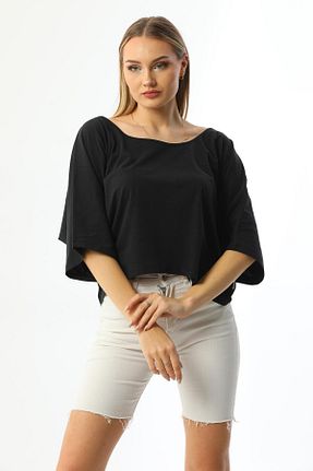 تیشرت مشکی زنانه رگولار Edelle - کد 660185508