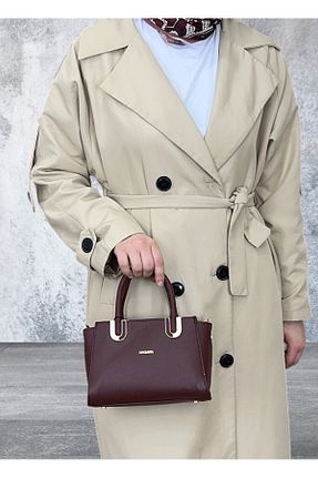 کیف دوشی زرشکی زنانه چرم مصنوعی Nas Bag - کد 920749263