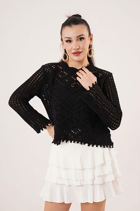 بلوز مشکی زنانه Ajurlu Hipo Trend - کد 920758339